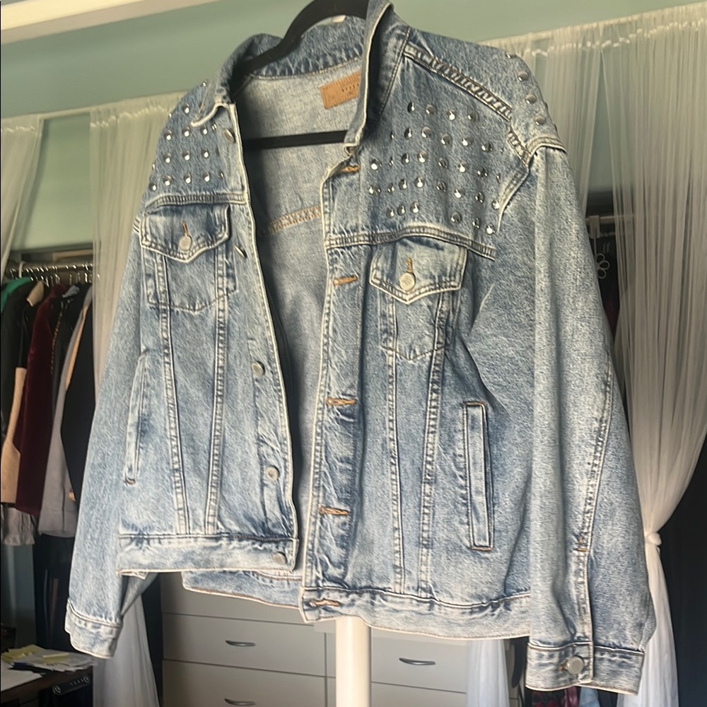 Blank NYC Light Blue Studded Jean Jacket
